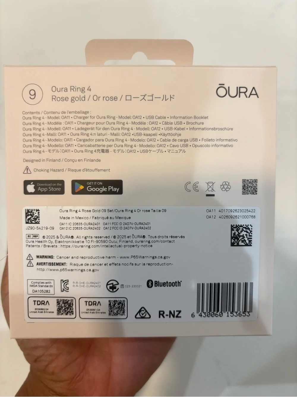 NWT Rose Gold Oura Ring (Gen 4) Size 9